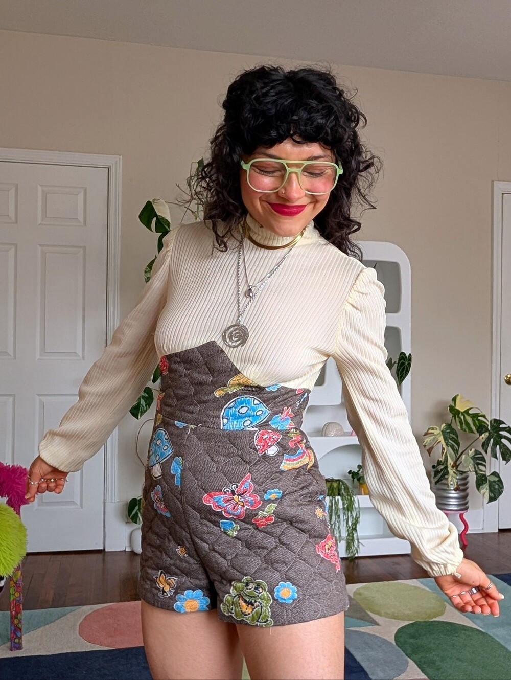 RARE 70s vintage grail quilted matching set - Picture 5 of 8